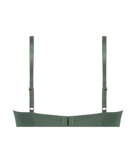 ﻿Biustonosz usztywniany z fiszbinami Plunge, Zielony