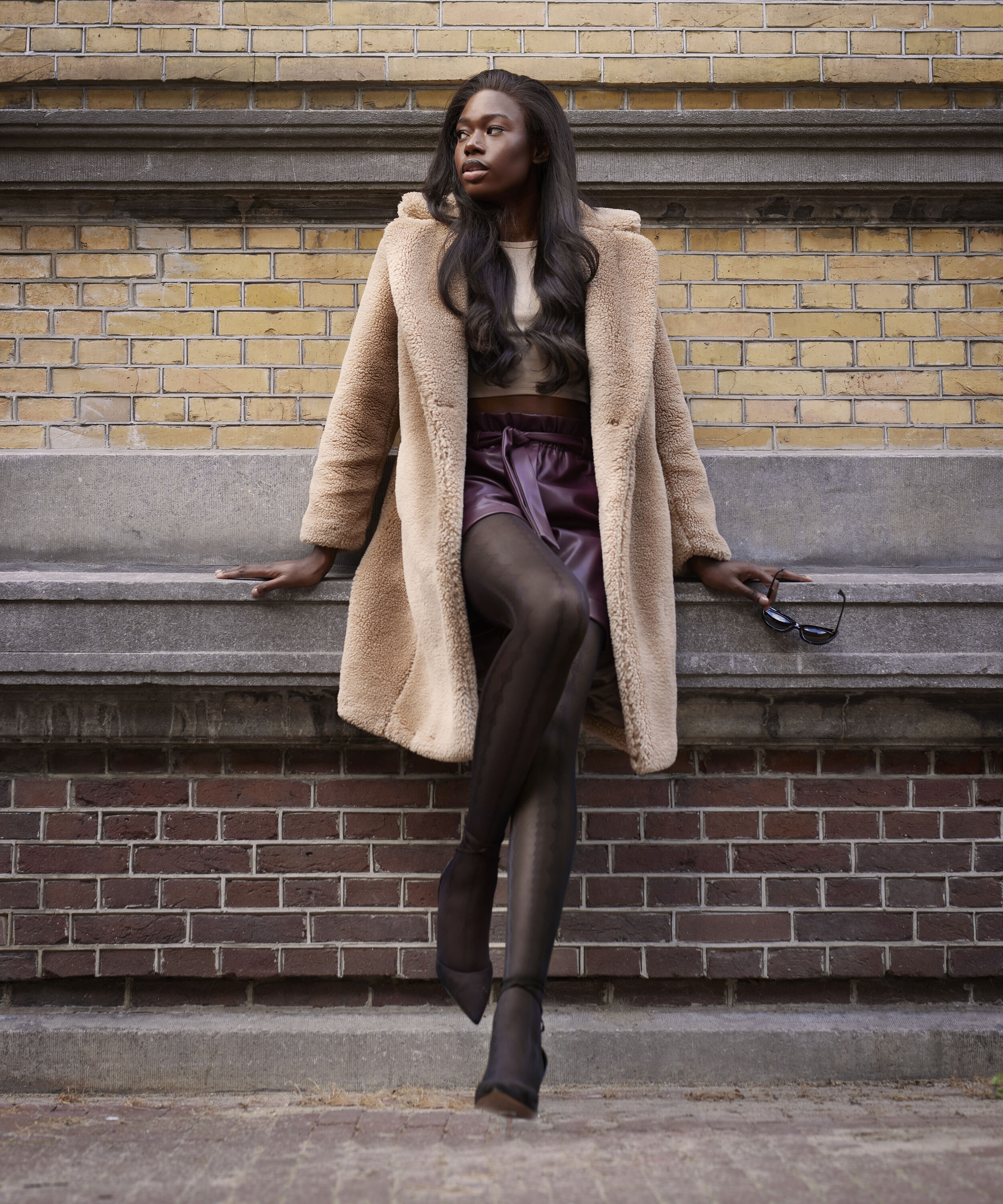 Siatkowe rajstopy 15 DEN, Czarny