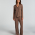 Narzutka Essential z dżerseju z długim rękawem, Brązowy