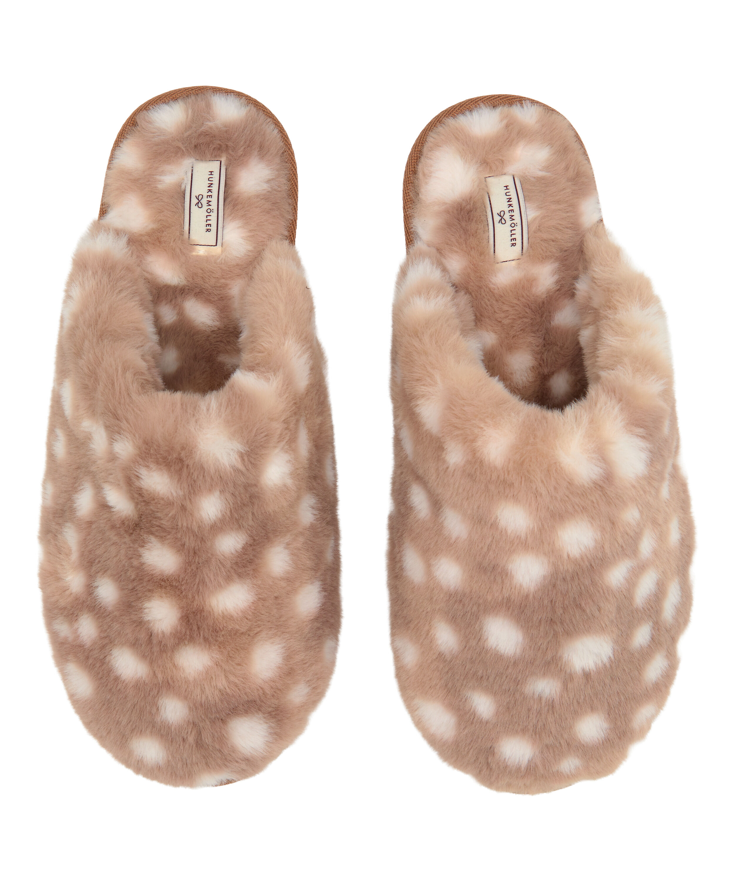Kapcie Deer Faux Fur, Brązowy