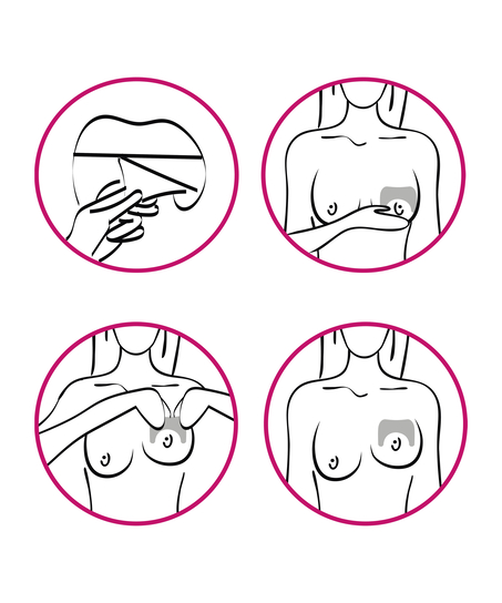 Zestaw 2 par nakładek na sutki, Beżowy