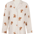 Bluza flanelowa twillowa ze wzorem misia, Beżowy