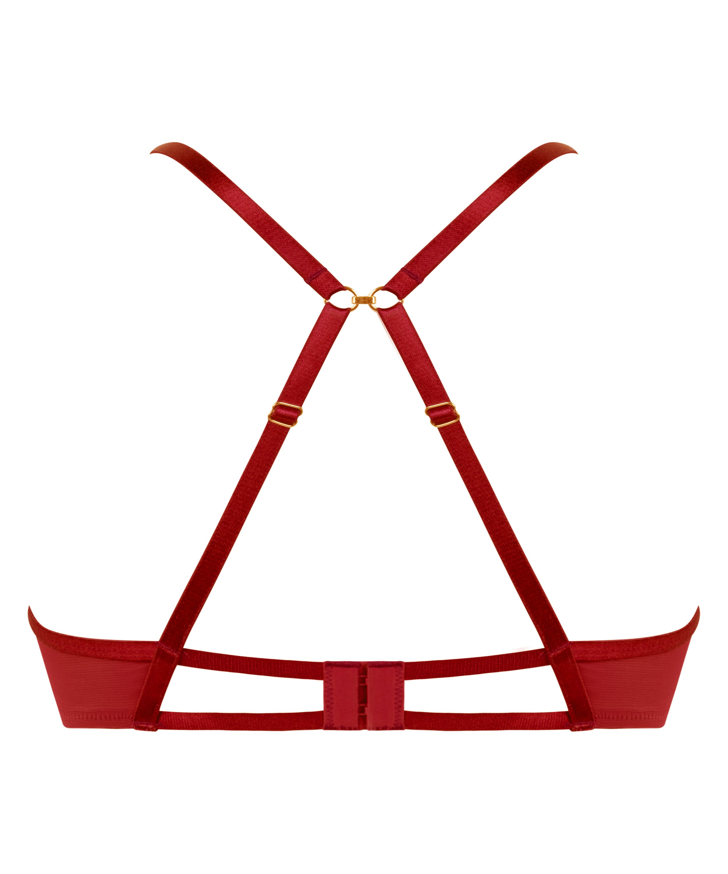 Nieusztywniany biustonosz z fiszbinami Cinnamon, Czerwony, main