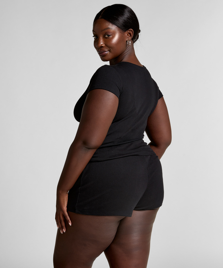 Top Pointelle, Czarny