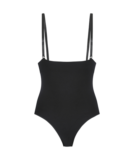 Bezszwowe, wzmacniające figi z wysokim stanem, Czarny