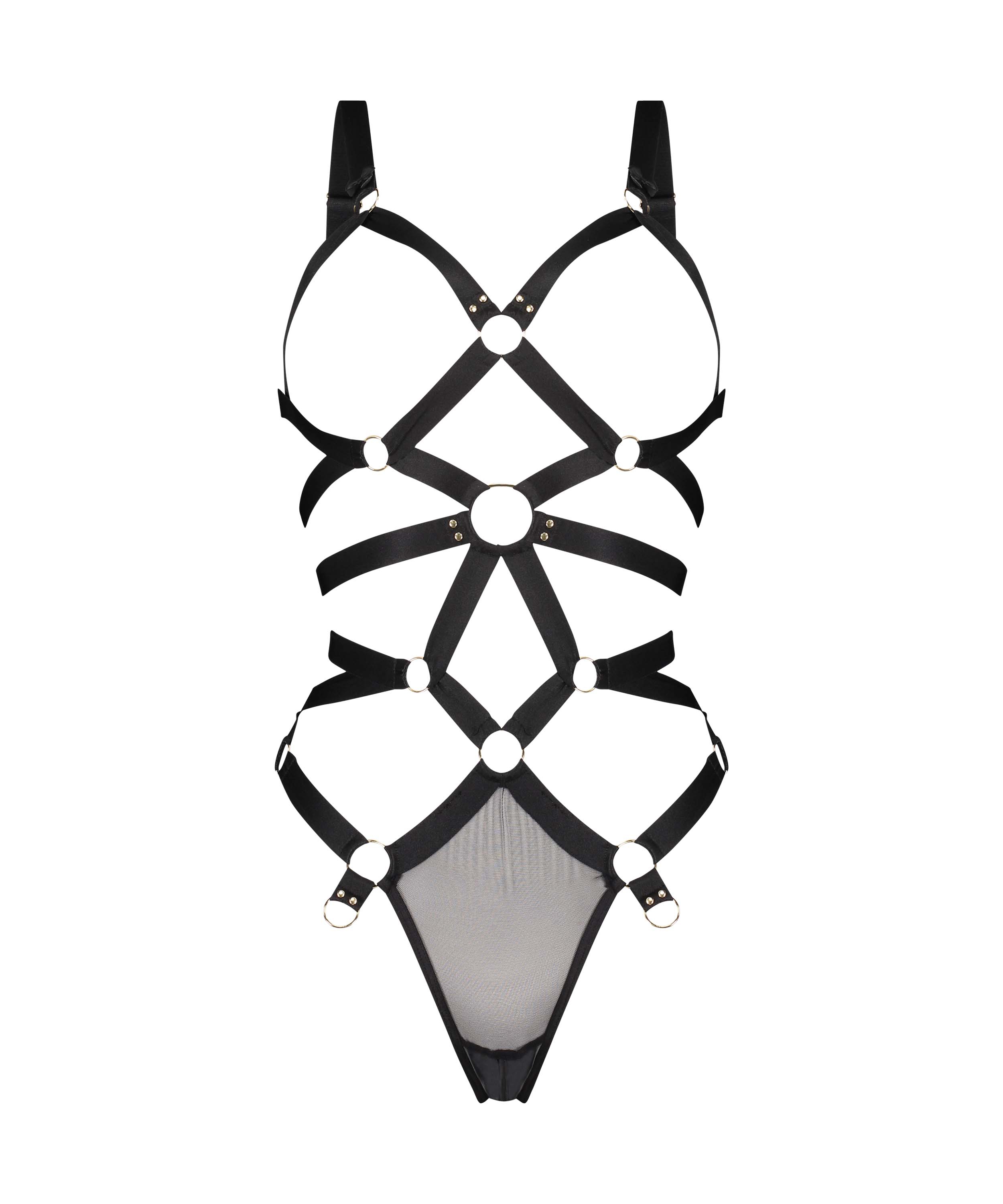 Body z odsłoniętym kroczem Private Jesse, Czarny, main