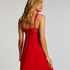 Graphic Lace slipdress, Czerwony