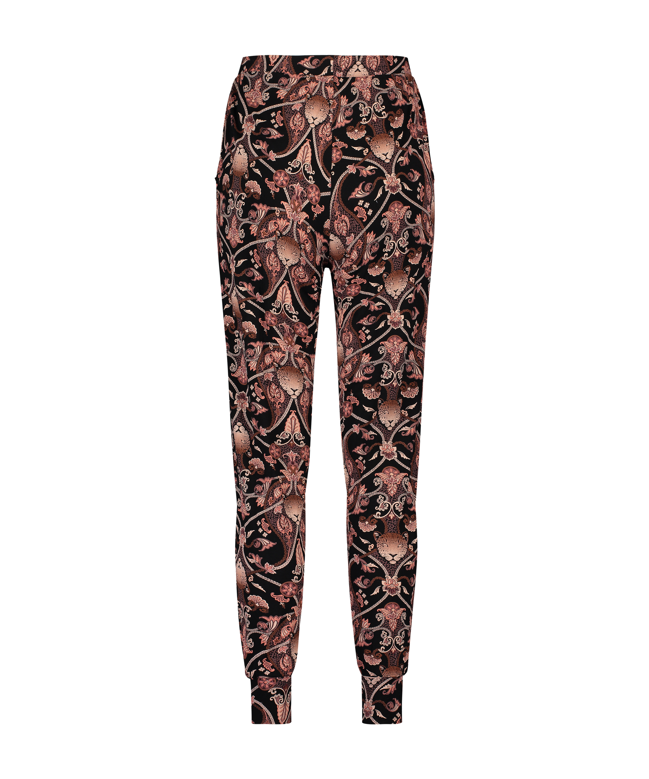 Dżersejowe spodnie od piżamy, Czarny, main