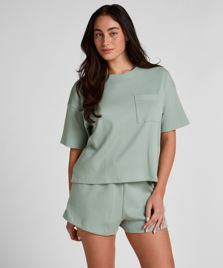 Pyjama Top Waffle, Zielony
