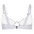 Bikini Croptop Stripes, Biały