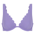 Scallop biustonosz bikini bez wkładek z fiszbinami, Fioletowy