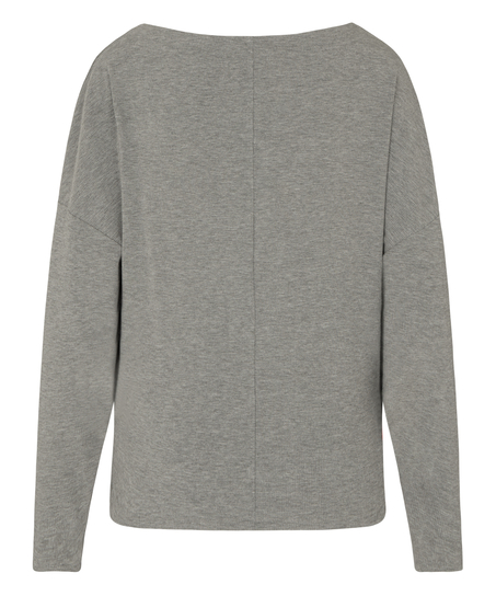 Top z Długim Rękawem Premium Rib Batwing, Szary