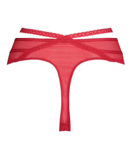 Wysokie stringi Curvy Bonnie, Czerwony