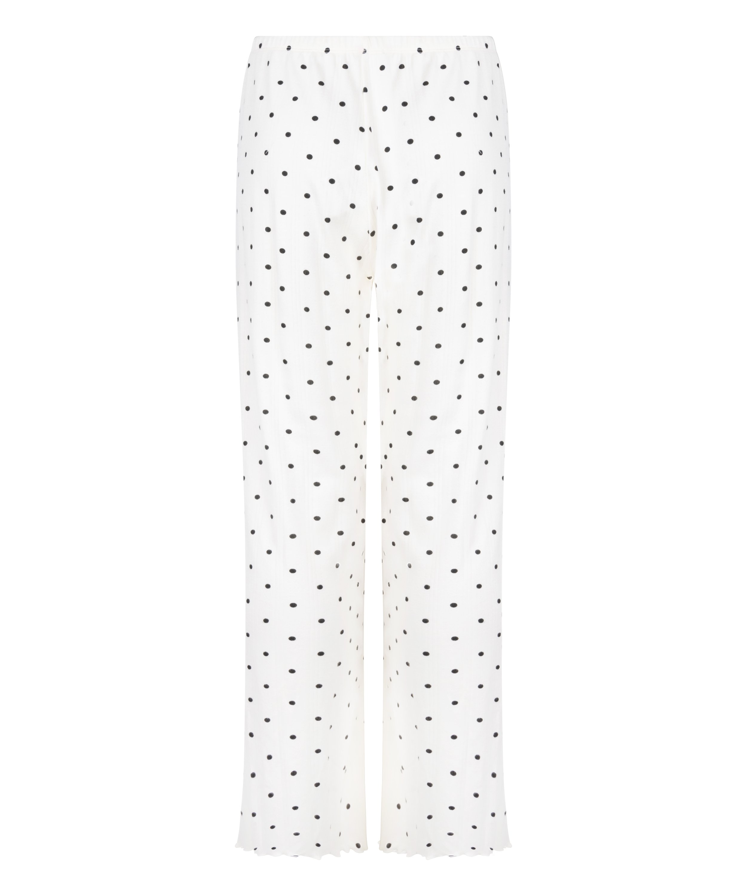 Piżama Spodnie Loose Pointelle, Biały, main