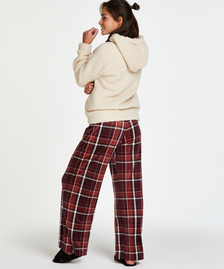 Petite Velours Pyjama Bottoms, Czerwony