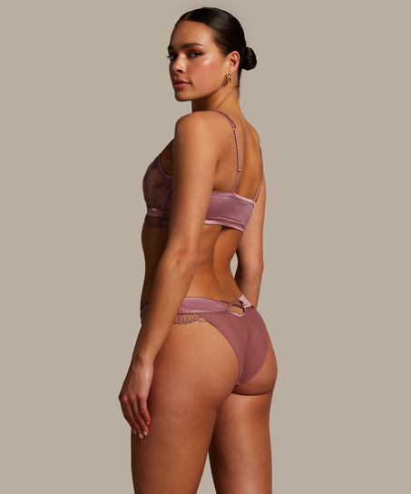 Nieusztywniany biustonosz z fiszbinami Christine, Różowy