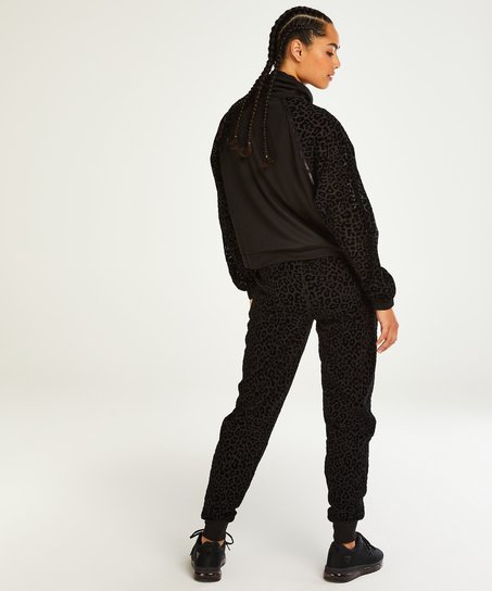 Spodnie do biegania ze zwierzęcym nadrukiem HKMX, Czarny