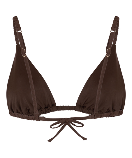 Tr&oacute;jkątny Biustonosz Bikini Riva, Brązowy