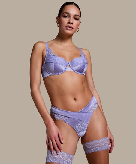 Biustonosz usztywniany z fiszbinami Charlie, Fioletowy