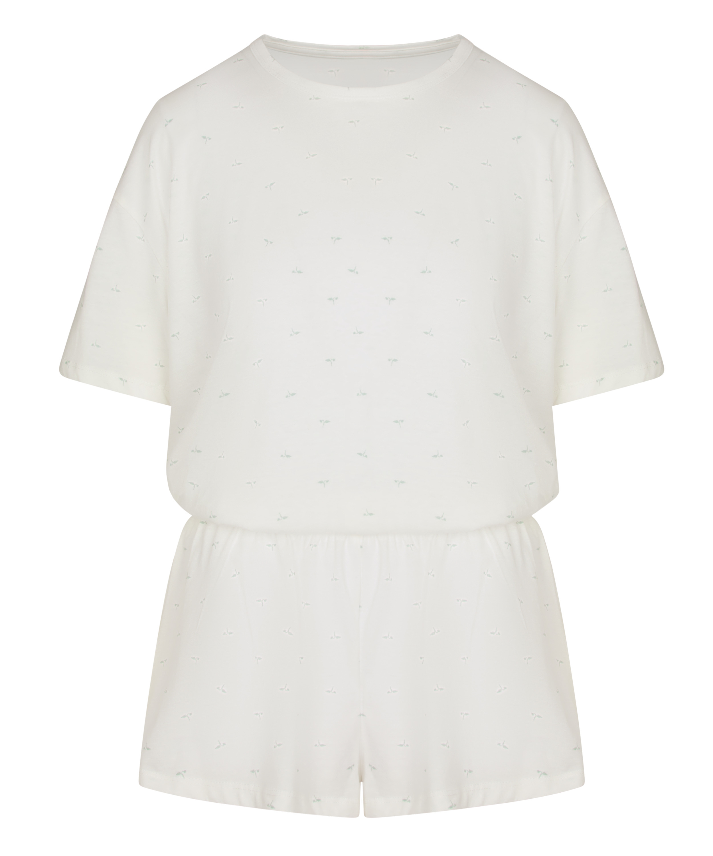 Zestaw piżamowy z bawełny, Biały, main