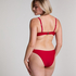 Majtki Bikini Wysoko Krojona Luna, Czerwony