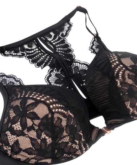 Usztywniony biustonosz push-up z fiszbinami Antonia, Czarny