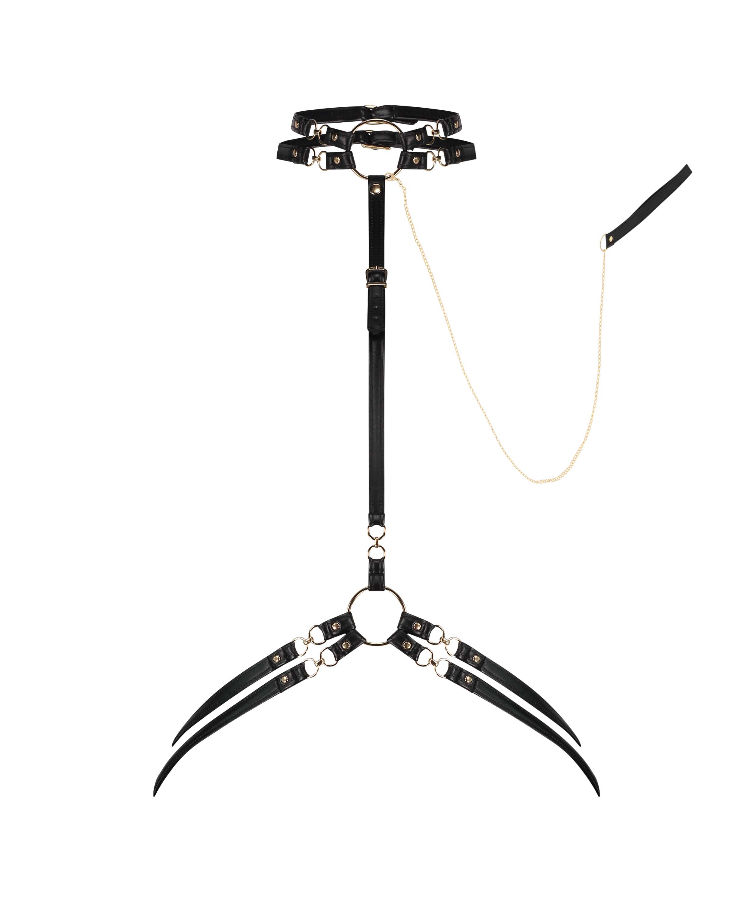 Private Uprząż ze sztucznej sk&oacute;ry, Czarny, main