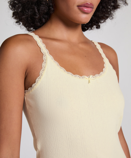 Podkoszulek Pointelle, Żółty