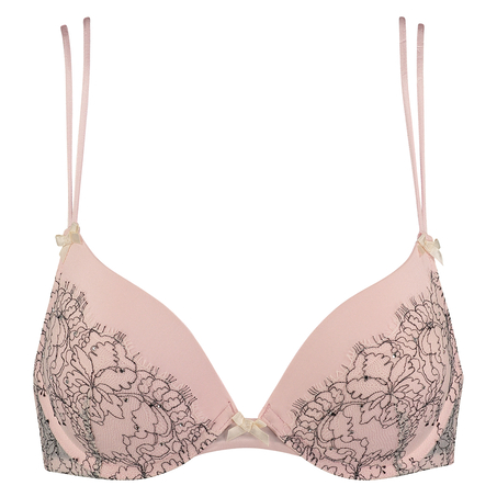 Padded underwired maximizer bra Nella, Różowy
