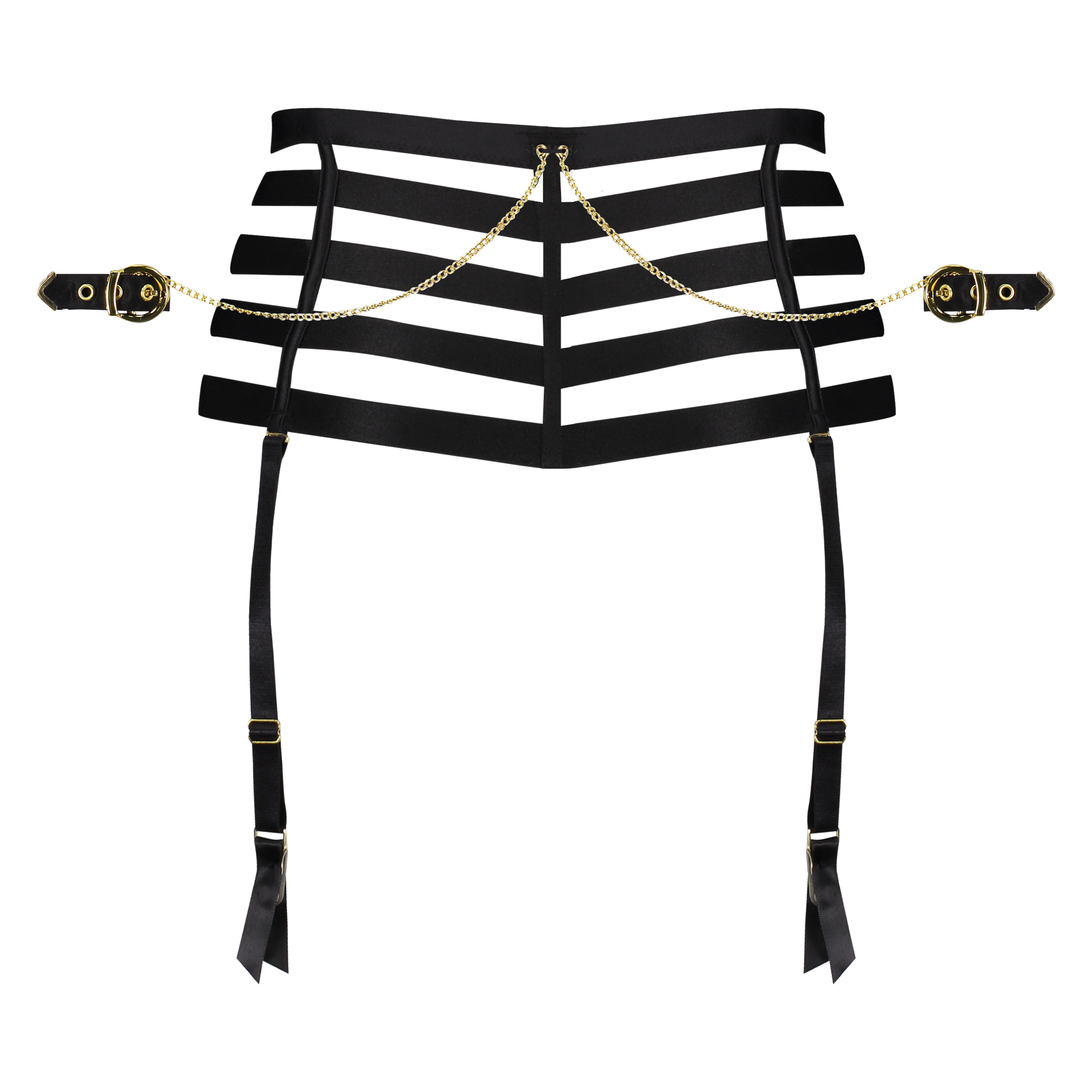 Honey High Open Crotch Brazilian, Czarny, main