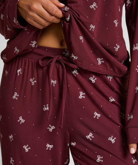 Spodnie Essential z dżerseju, Czerwony