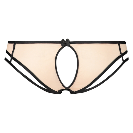 Dahlia open back Brazilian, Czarny