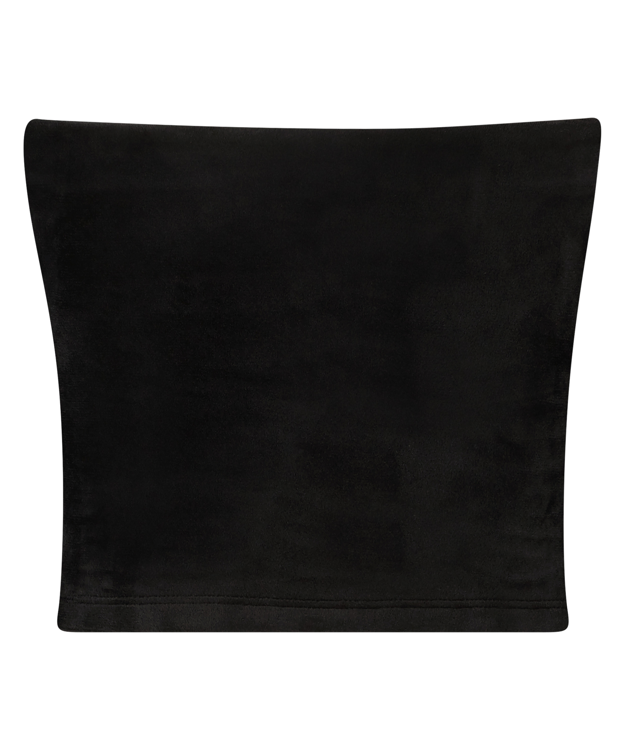 Welurowy top bez ramiączek, Czarny, main