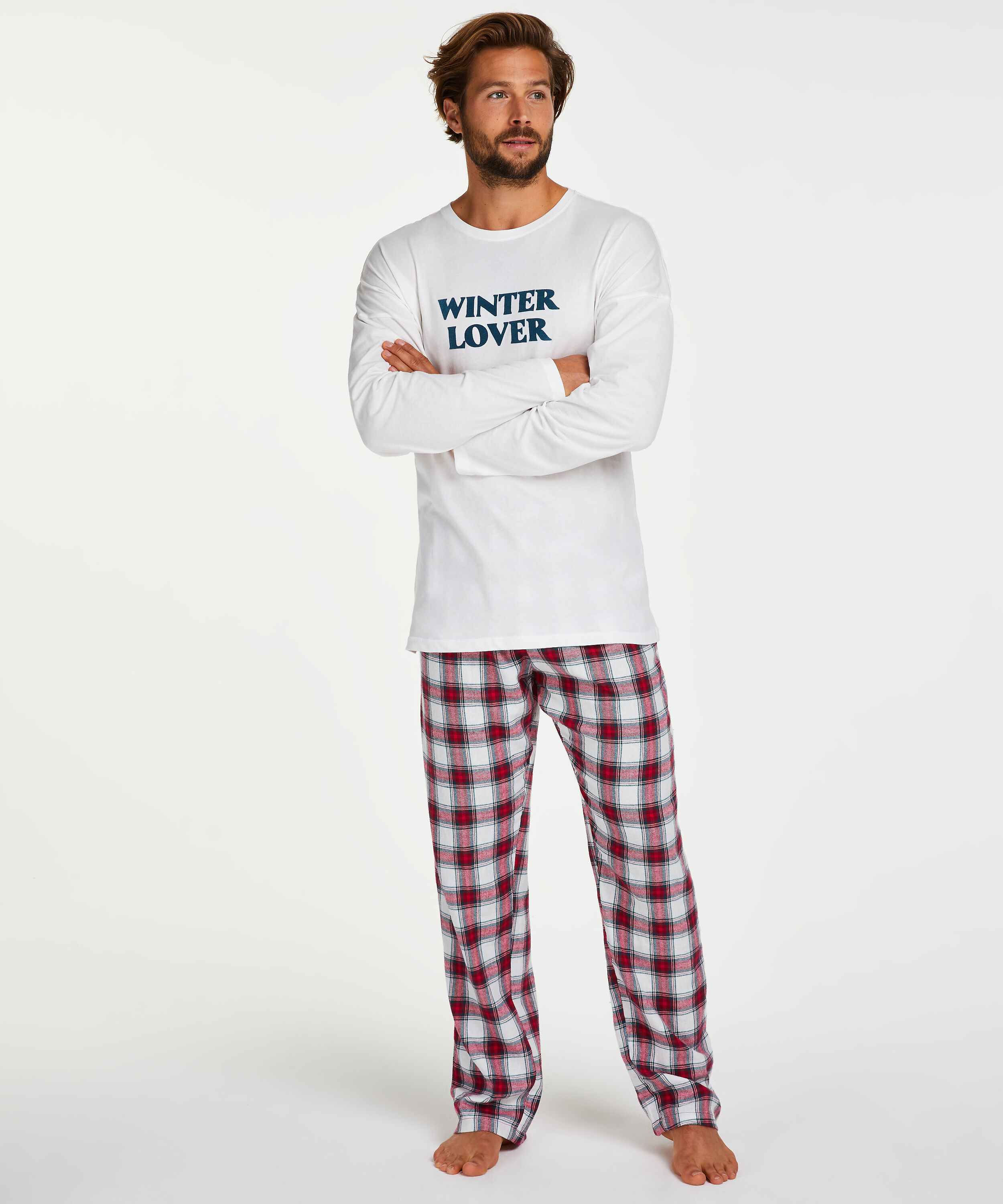 Men's pyjama set, Czerwony