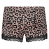 Leopard Velvet Pyjama Shorts, Różowy