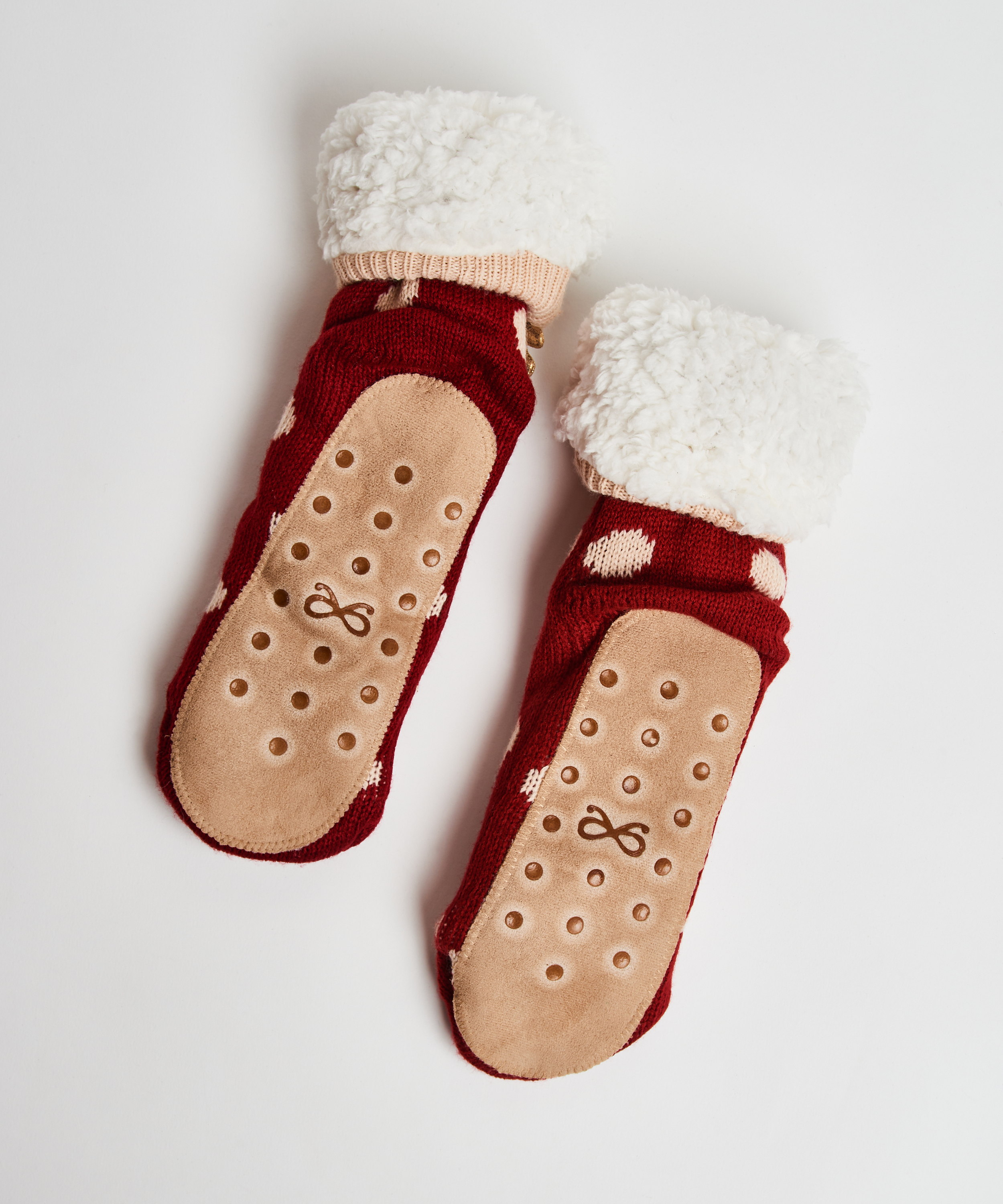 Deer slipper socks, Biały, main