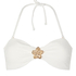 Niewyściełany Biustonosz Bikini z Fiszbinami Crinkle, Biały
