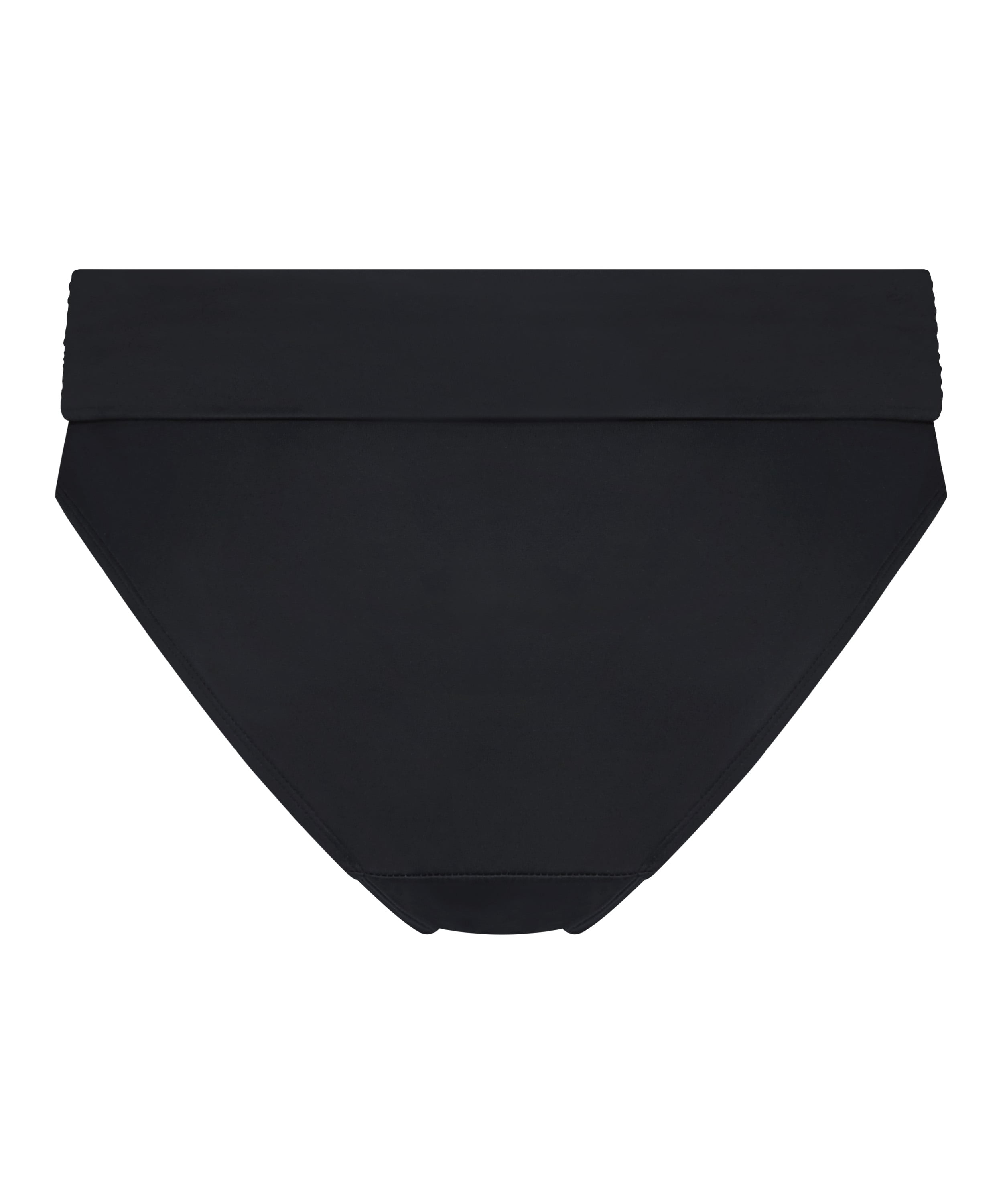 Figi bikini z wywijanym pasem Luxe, Czarny, main