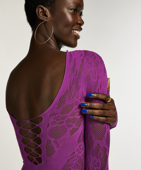 Koronkowe body Nyakim, Fioletowy