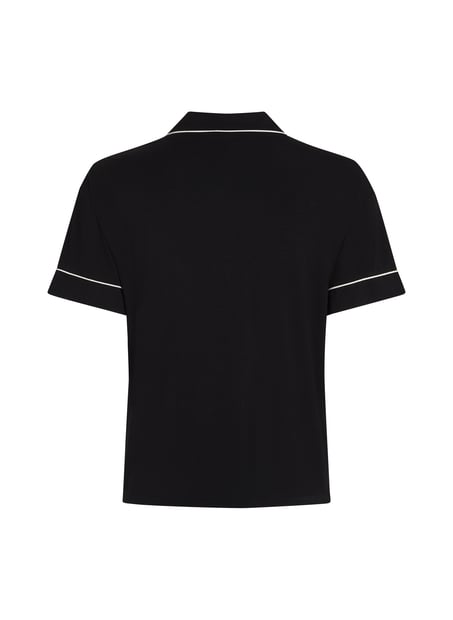 Narzutka Essential z dżerseju z kr&oacute;tkim rękawem, Czarny