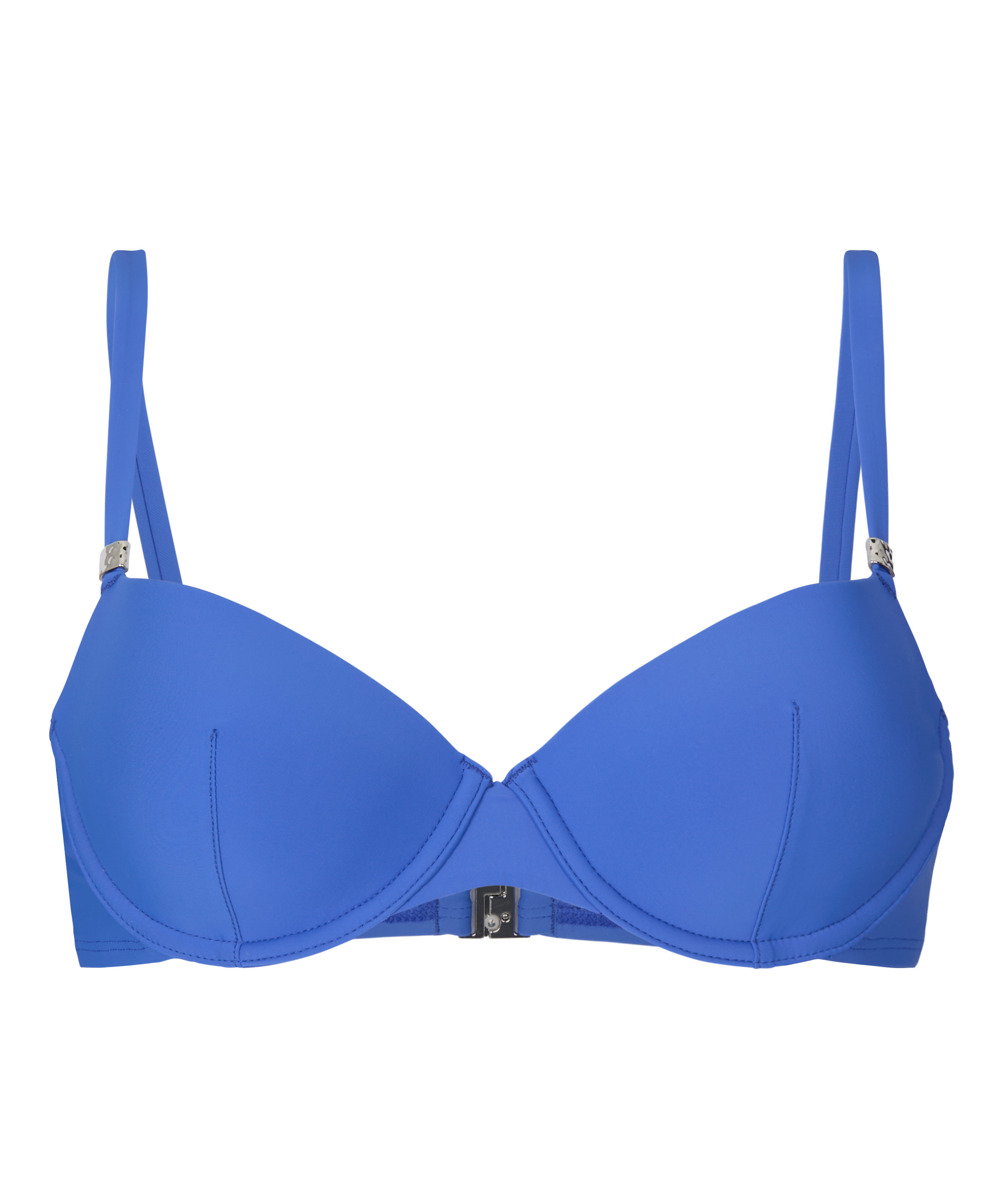 Luksusowy Biustonosz Bikini z Fiszbinami i Wkładkami, Niebieski, main