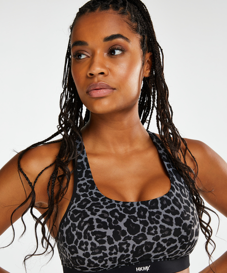 HKMX Sportowy biustonosz Spirit Level 2, Szary