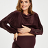 Maternity Velours Jogging Bottoms, Fioletowy