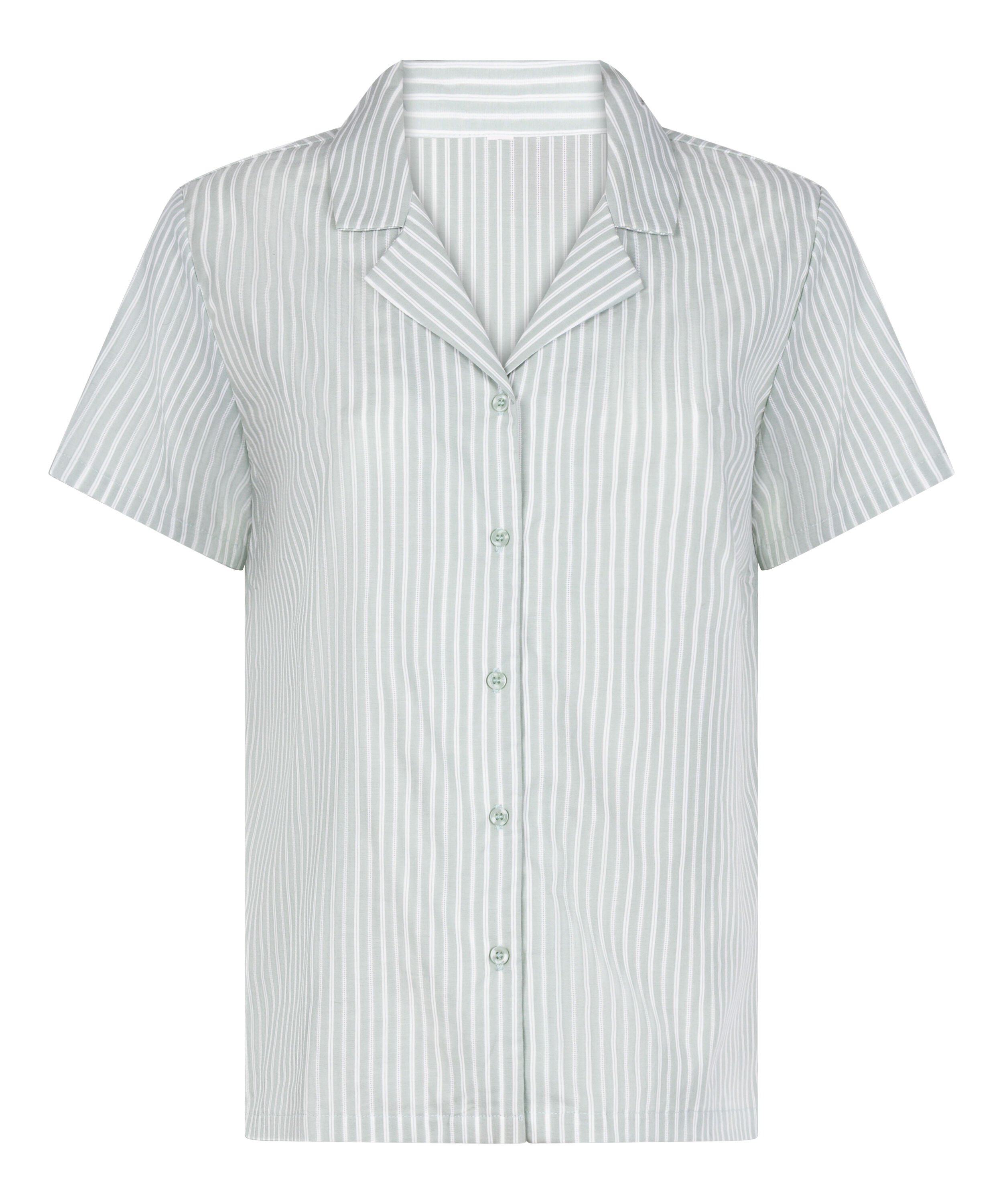 Tkana bluza w paski, Zielony