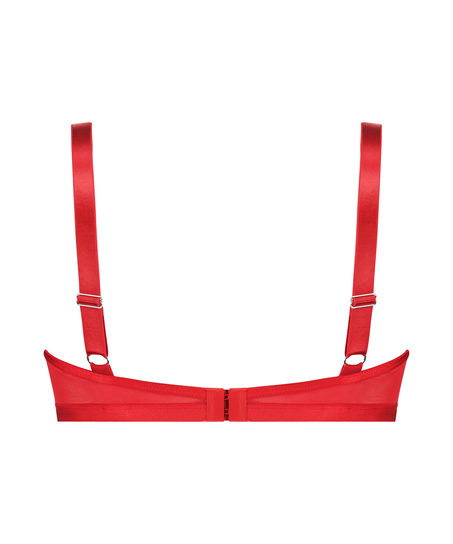 Nieusztywniony biustonosz z fiszbinami Elissa, Czerwony