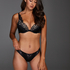 Genevieve padded push-up underwired bra, Czarny