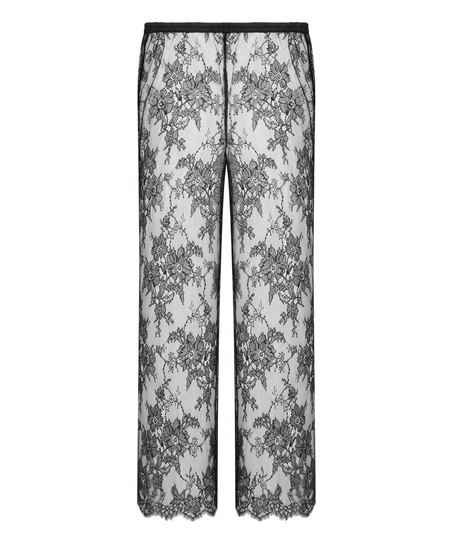 Spodnie piżamowe Cecilia, Czarny