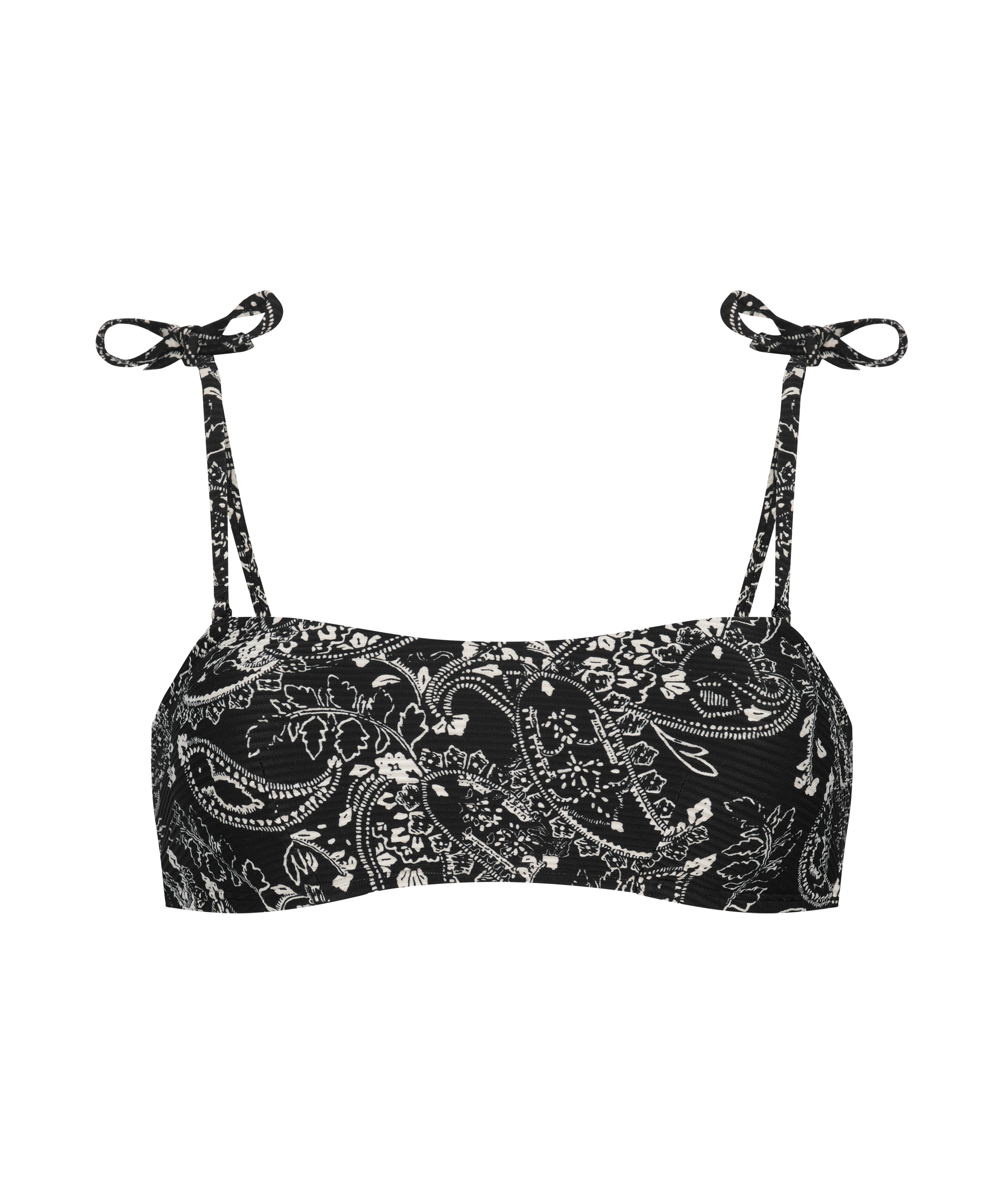 Kr&oacute;tki top bikini Paisley, Czarny, main