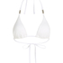 G&oacute;ra od bikini w kształcie tr&oacute;jkąta z muszelkami, Biały