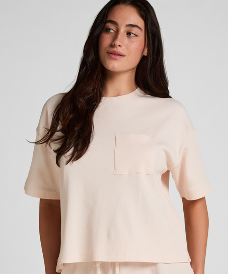 Pyjama Top Waffle, R&oacute;żowy